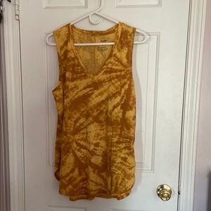 Tie-Dye Sleeveless Top - Yellow
